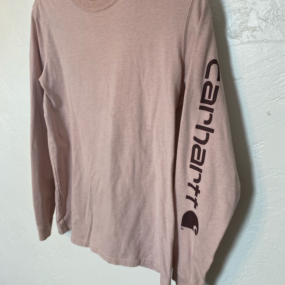 Carhartt Women’s Soft Pink Long Sleeve Tee